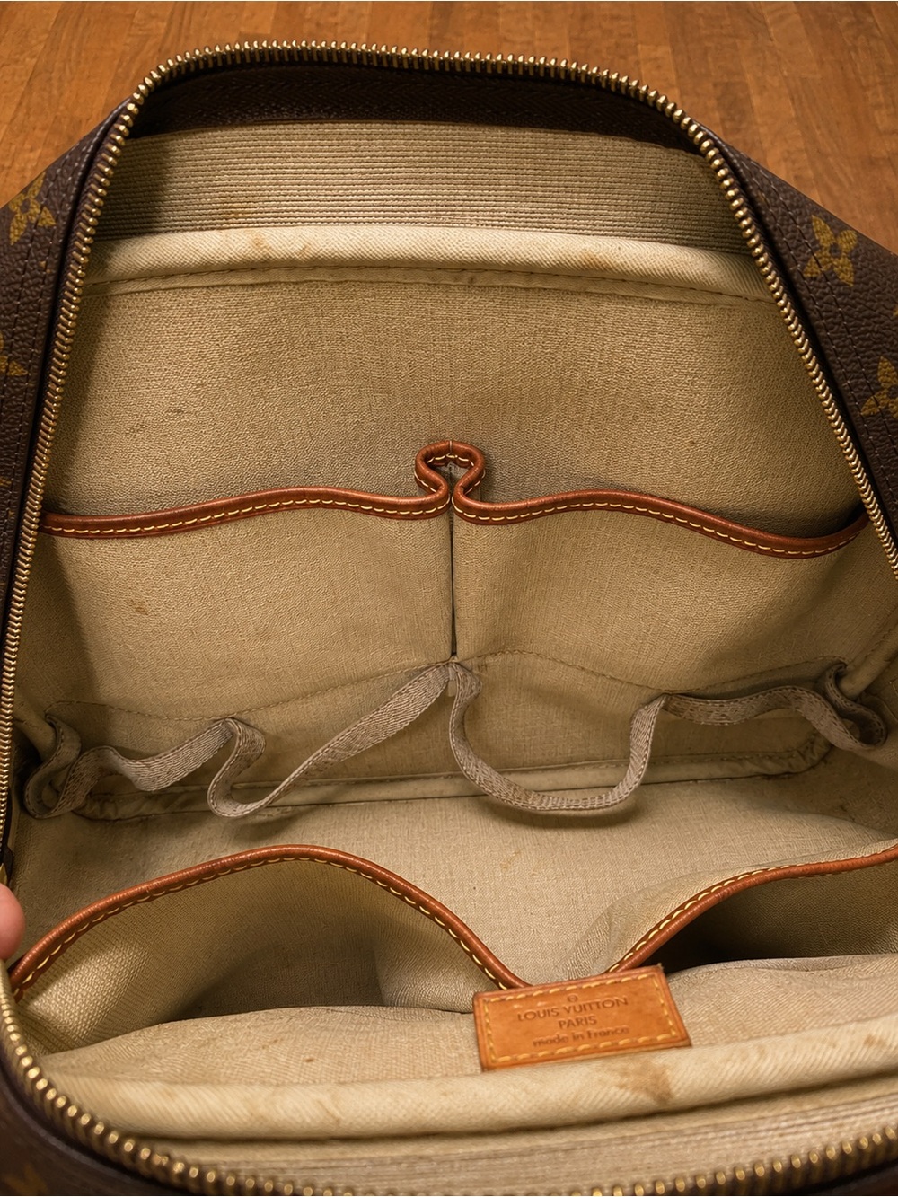Louis Vuitton Monogram Deauville Handbag Vanity Bag MB0063 Made in France - Picture 14 of 14